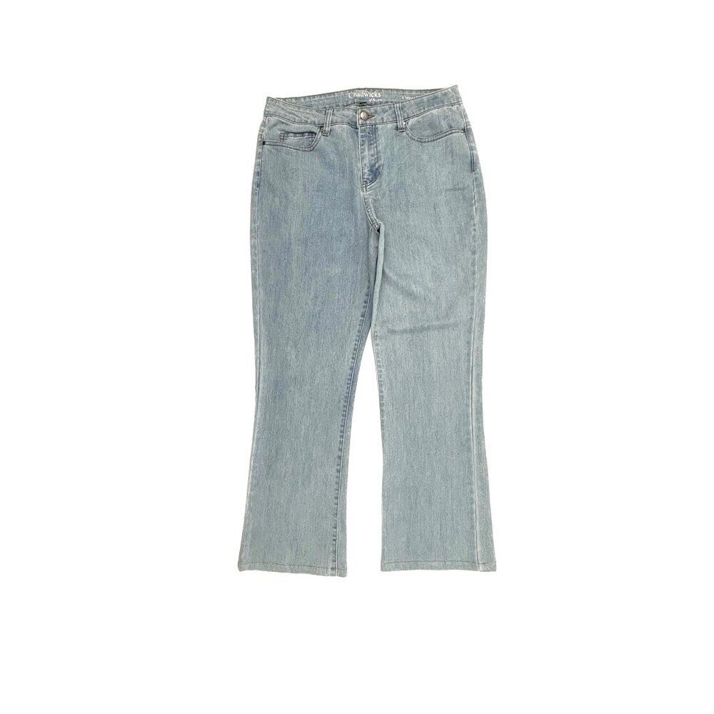 Chadwicks Classic Boot Women's size 10P Light Wash Blue Denim Jeans